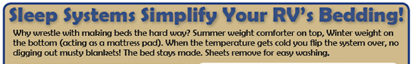 Standard RV Sleep Systems